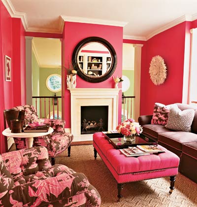 Living Room on Pink Living Room